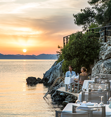 Sunset Dinner At Beach Bar In Fethiye