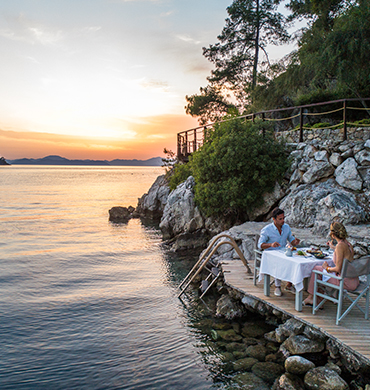 Sunset Dinner Near Sea